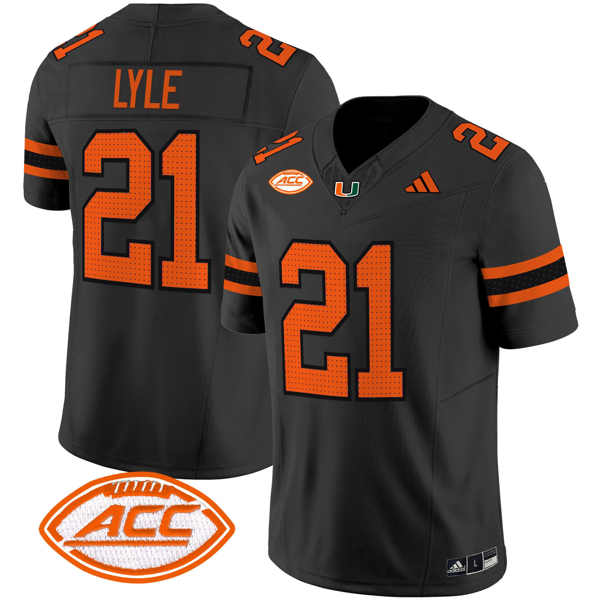 Men Miami Hurricanes #21 Lyle Black 2024 Vapor Limited NCAA Jersey